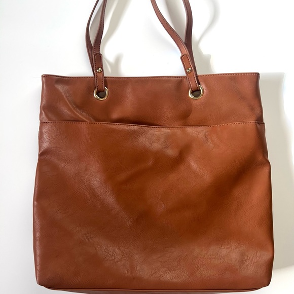 Twiggy London Brown and White Tote Bag - Picture 2 of 5